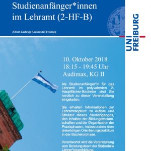 Begrüßungsabend für Studienanfänger*innen im Lehramt (2-HF-B)